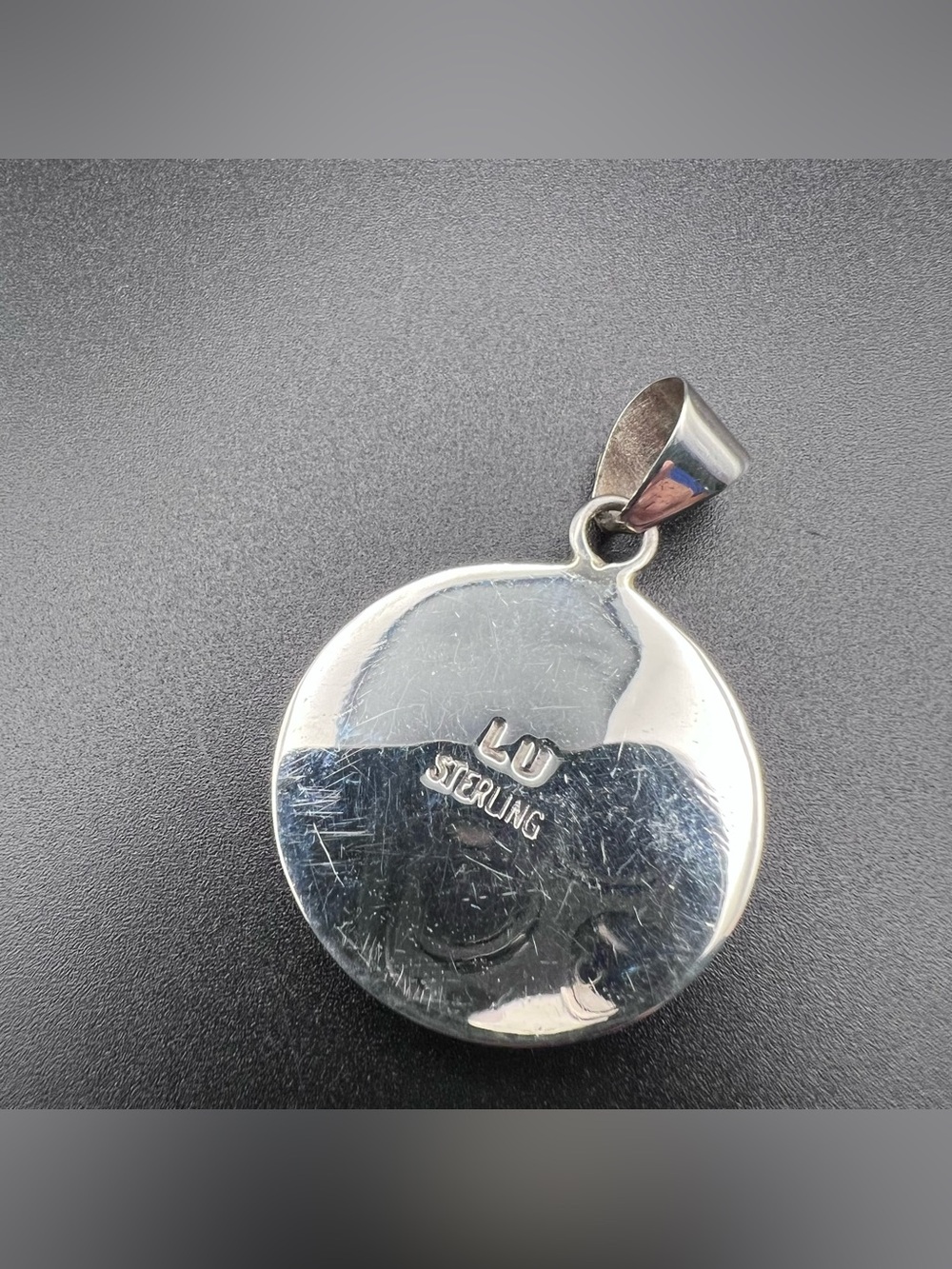 Sterling Silver Galaxy Inlay Pendant - Kachina - Picture 3 of 4